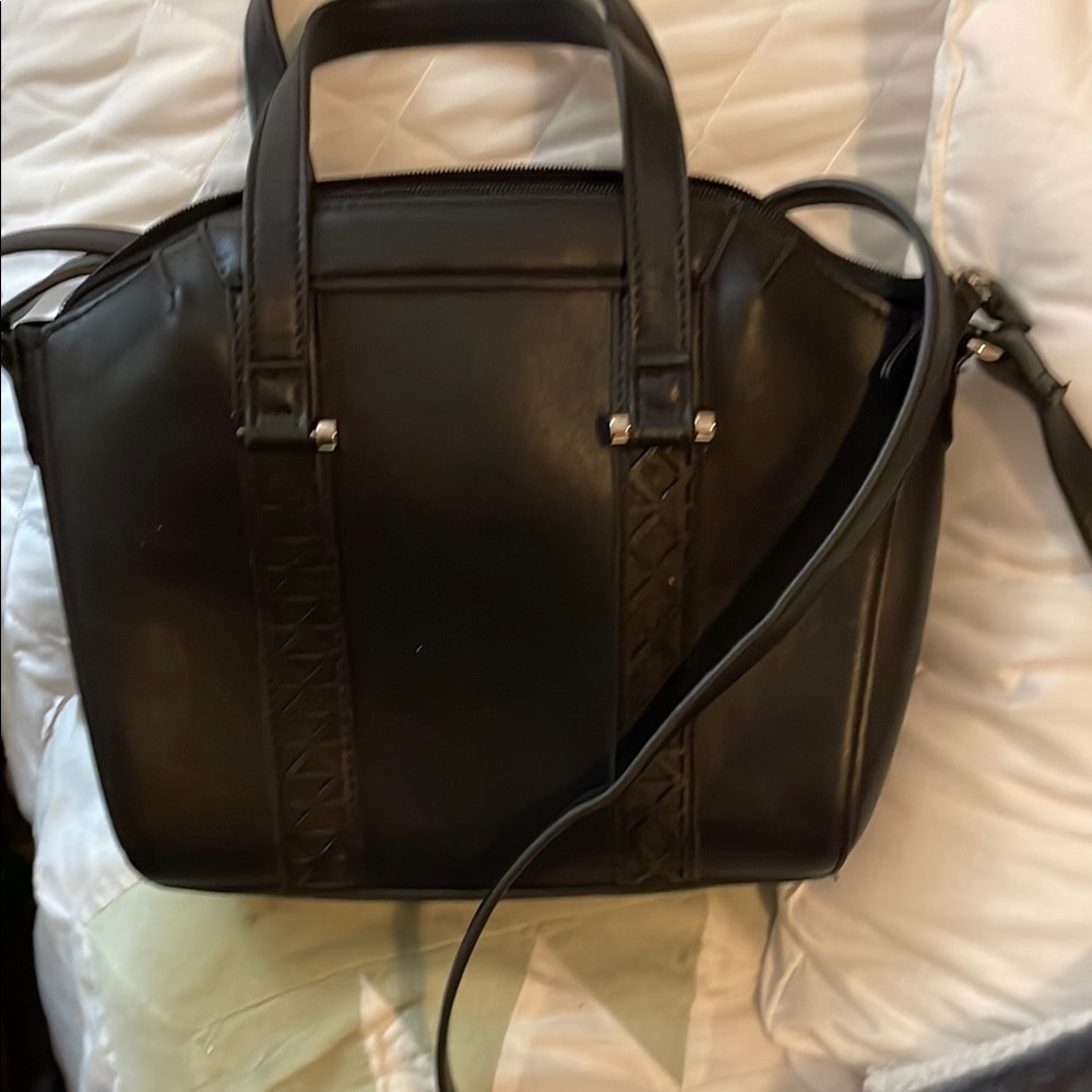 Moschino Black Messenger Bag Sleek Design